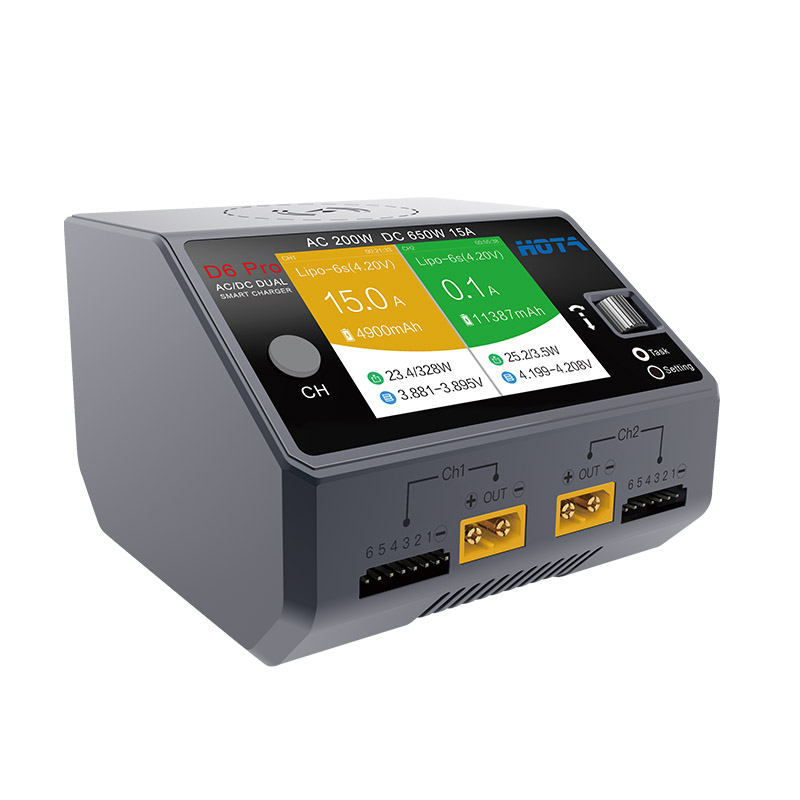 HOTA D6 Pro AC 200W / DC 650W  - Hota D6 Pro Dual Lipo Charger 评论和价格