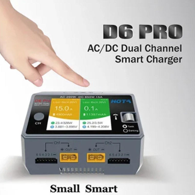 HOTA D6 Pro 200W AC 650W DC Du - Hota D6 Pro Dual Lipo Charger 评论和价格