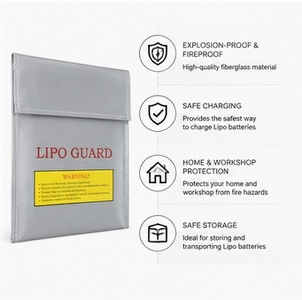 18x23cm Professional Rc Lipo B - Lipo Battery Fireproof Safety Charge Box 评论和价格