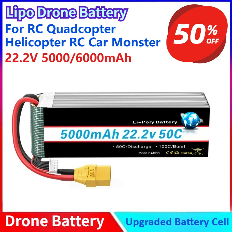 New 5000/6000mah 22.2V Lipo Ba - 6S Lipo Battery 22.2V 5000Mah 评论和价格