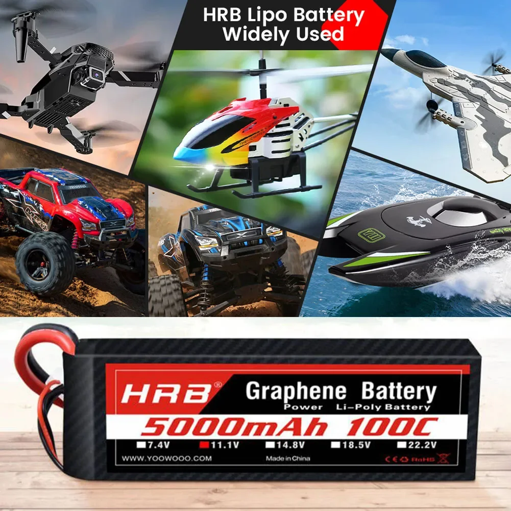 2PC  Graphene Battery 2S 3S 4S - 6S Lipo Battery 22.2V 5000Mah 评论和价格