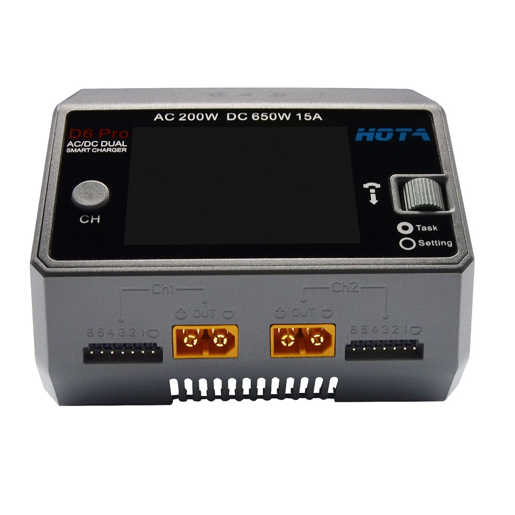 HOTA D6 Pro Black AC 200w DC 2 - Hota D6 Pro Dual Lipo Charger 评论和价格