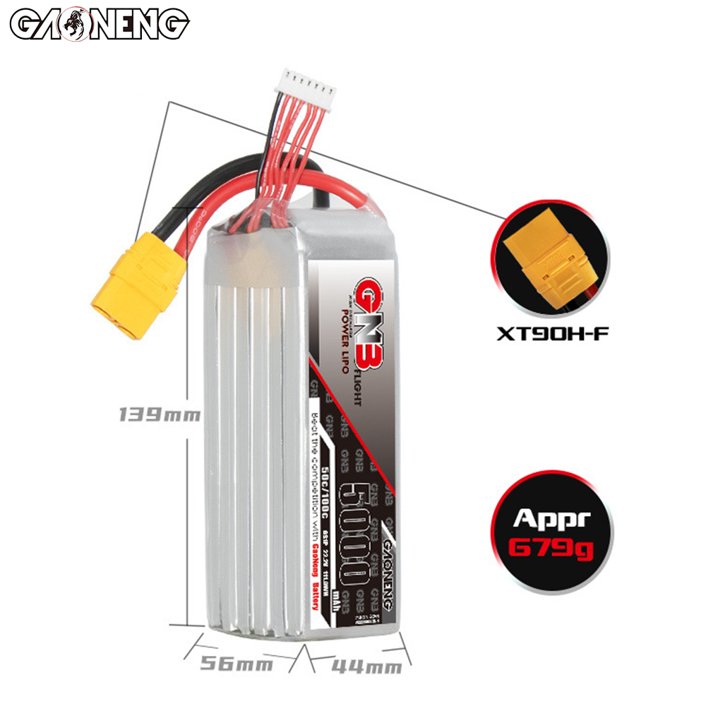 Original GNB 5000mAh 6S 22.2V  - 6S Lipo Battery 22.2V 5000Mah 评论和价格