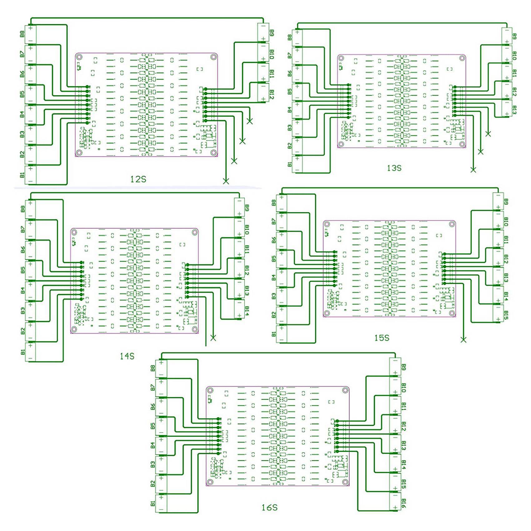 ABZZ-2X 12S 13S 14S 15S 16S Ac - 12S Lipo Battery Balancing Board 评论和价格