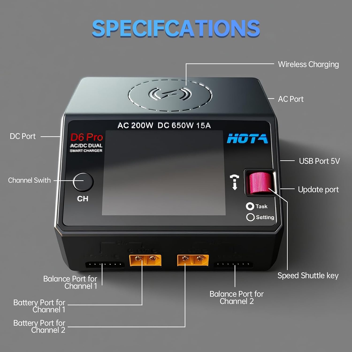 HOTA D6 Pro Lipo Battery Charg - Hota D6 Pro Dual Lipo Charger 评论和价格
